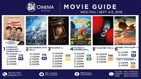 Davao City Cinema Schedule (Movie Schedule).